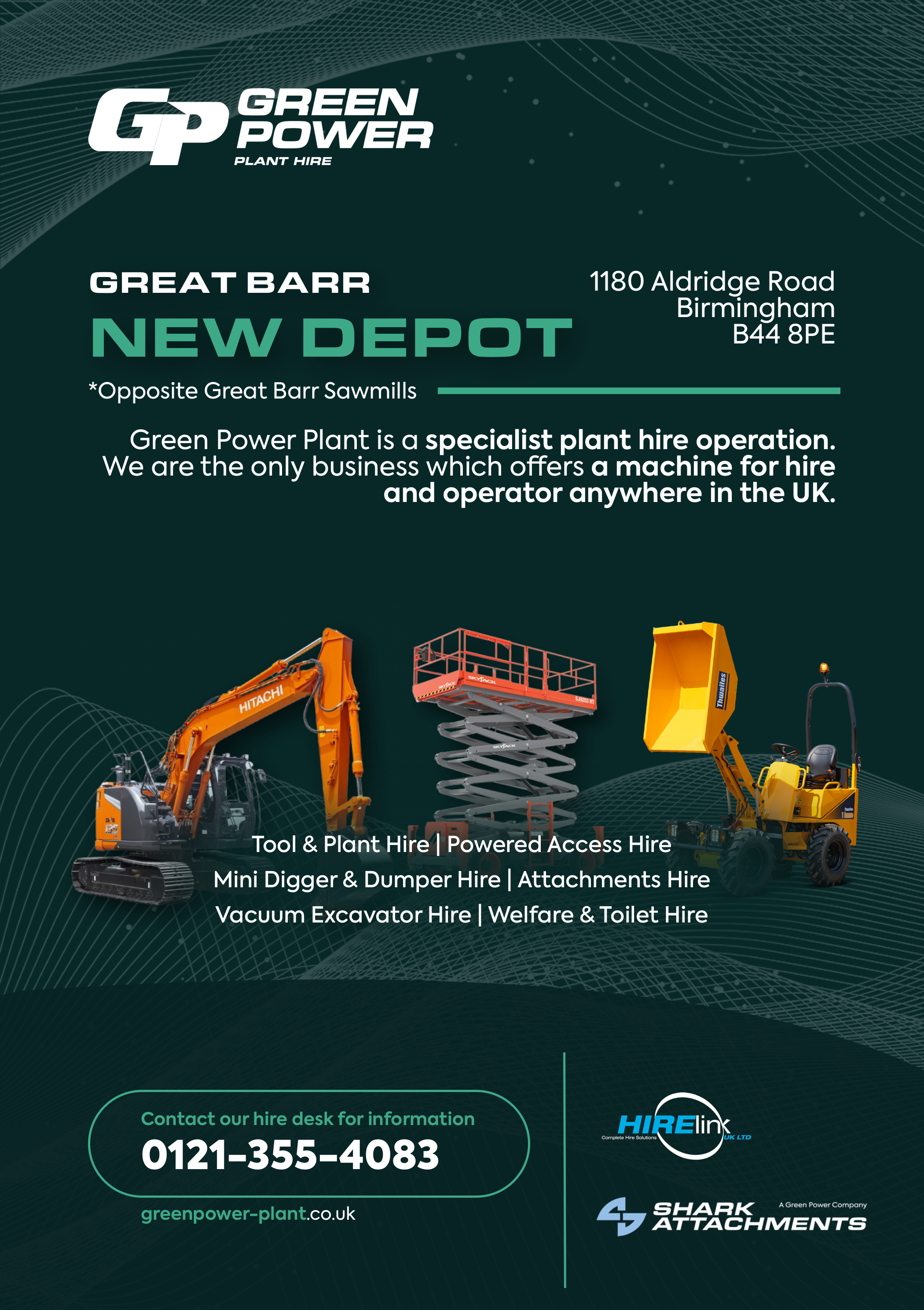 Green Power Great Barr new depot flyer